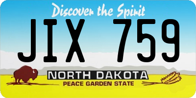 ND license plate JIX759