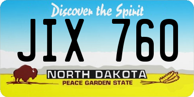 ND license plate JIX760