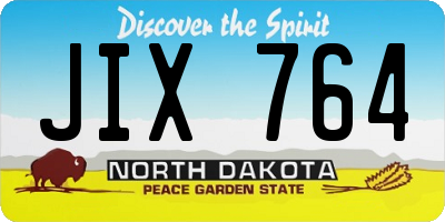 ND license plate JIX764