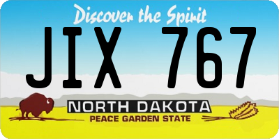ND license plate JIX767