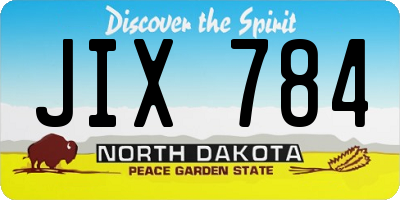 ND license plate JIX784