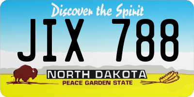 ND license plate JIX788