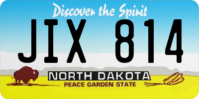 ND license plate JIX814