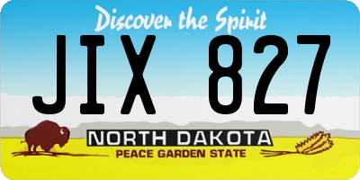 ND license plate JIX827