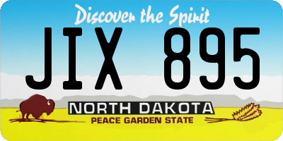 ND license plate JIX895