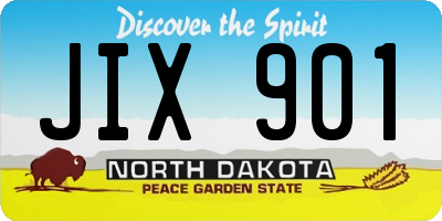 ND license plate JIX901