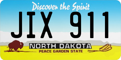ND license plate JIX911