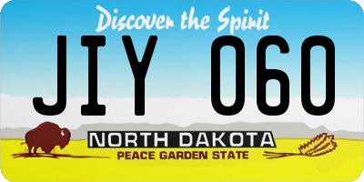ND license plate JIY060