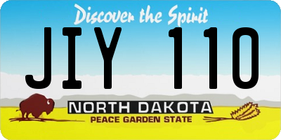 ND license plate JIY110
