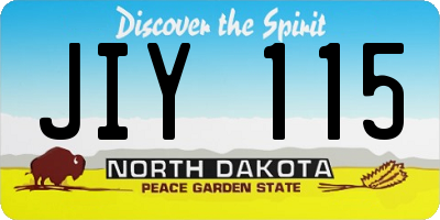 ND license plate JIY115