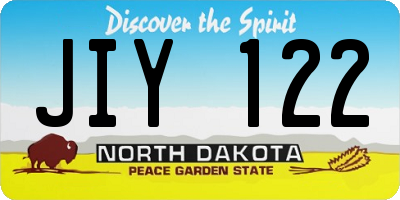 ND license plate JIY122