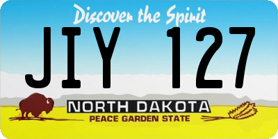 ND license plate JIY127