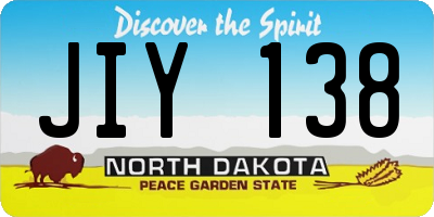 ND license plate JIY138