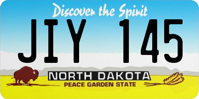 ND license plate JIY145