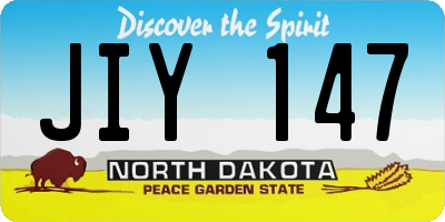 ND license plate JIY147