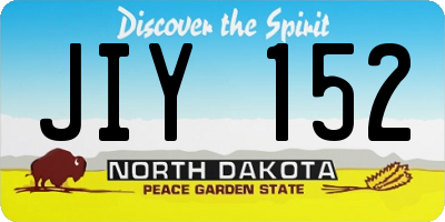 ND license plate JIY152