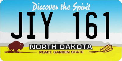 ND license plate JIY161