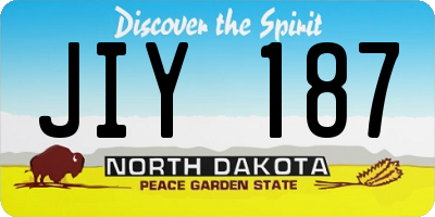 ND license plate JIY187