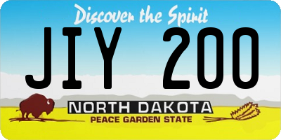 ND license plate JIY200