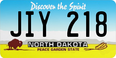 ND license plate JIY218