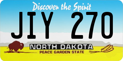 ND license plate JIY270