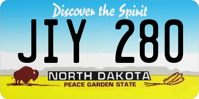 ND license plate JIY280