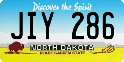 ND license plate JIY286