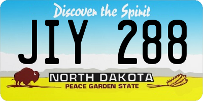 ND license plate JIY288