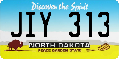 ND license plate JIY313