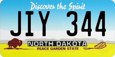 ND license plate JIY344