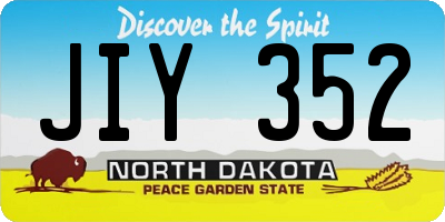 ND license plate JIY352