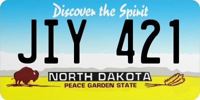 ND license plate JIY421