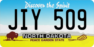 ND license plate JIY509