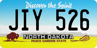 ND license plate JIY526