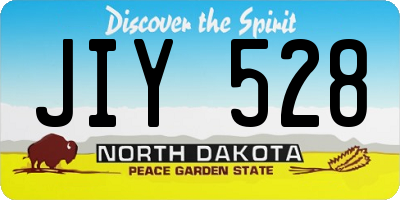 ND license plate JIY528