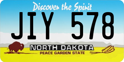 ND license plate JIY578