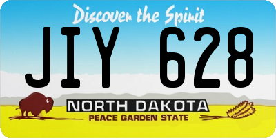 ND license plate JIY628