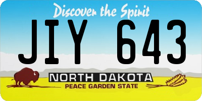 ND license plate JIY643