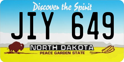 ND license plate JIY649