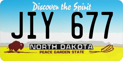 ND license plate JIY677