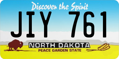 ND license plate JIY761
