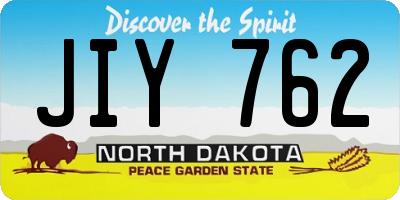 ND license plate JIY762