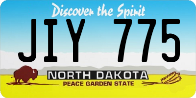 ND license plate JIY775
