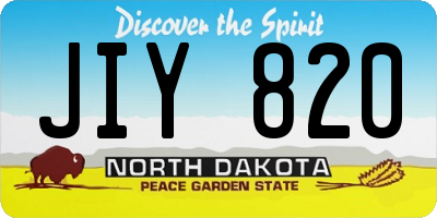 ND license plate JIY820
