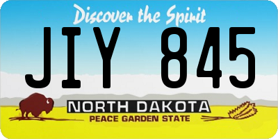ND license plate JIY845