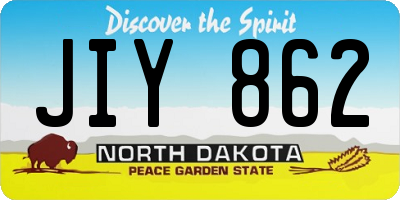 ND license plate JIY862