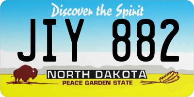 ND license plate JIY882