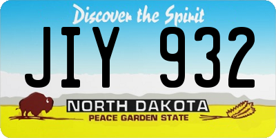 ND license plate JIY932