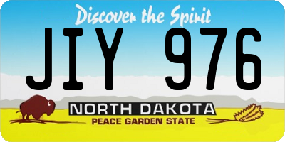 ND license plate JIY976