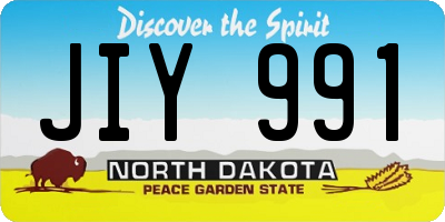 ND license plate JIY991